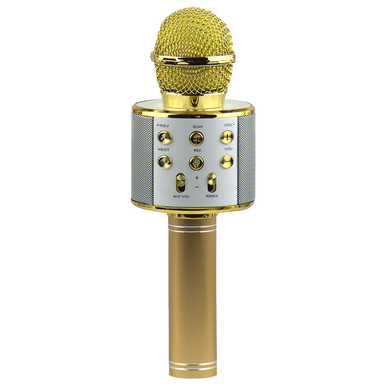 Микрофон караоке Bluetooth WSIR WS-858 FM Radio Gold