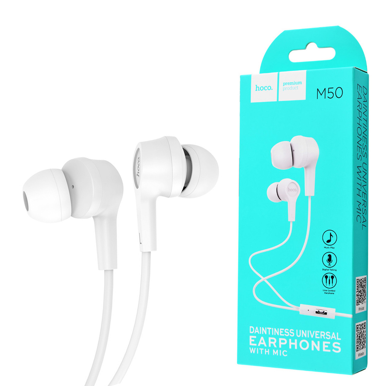 Гарнитура Hoco M50 Daintiness Universal, White