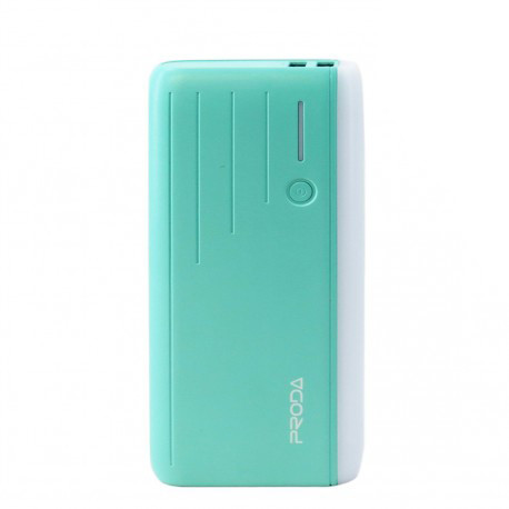 Power bank Proda Time PPL-19 12000mAh Strobe Lights 2xUSB 20A-2.1A Green