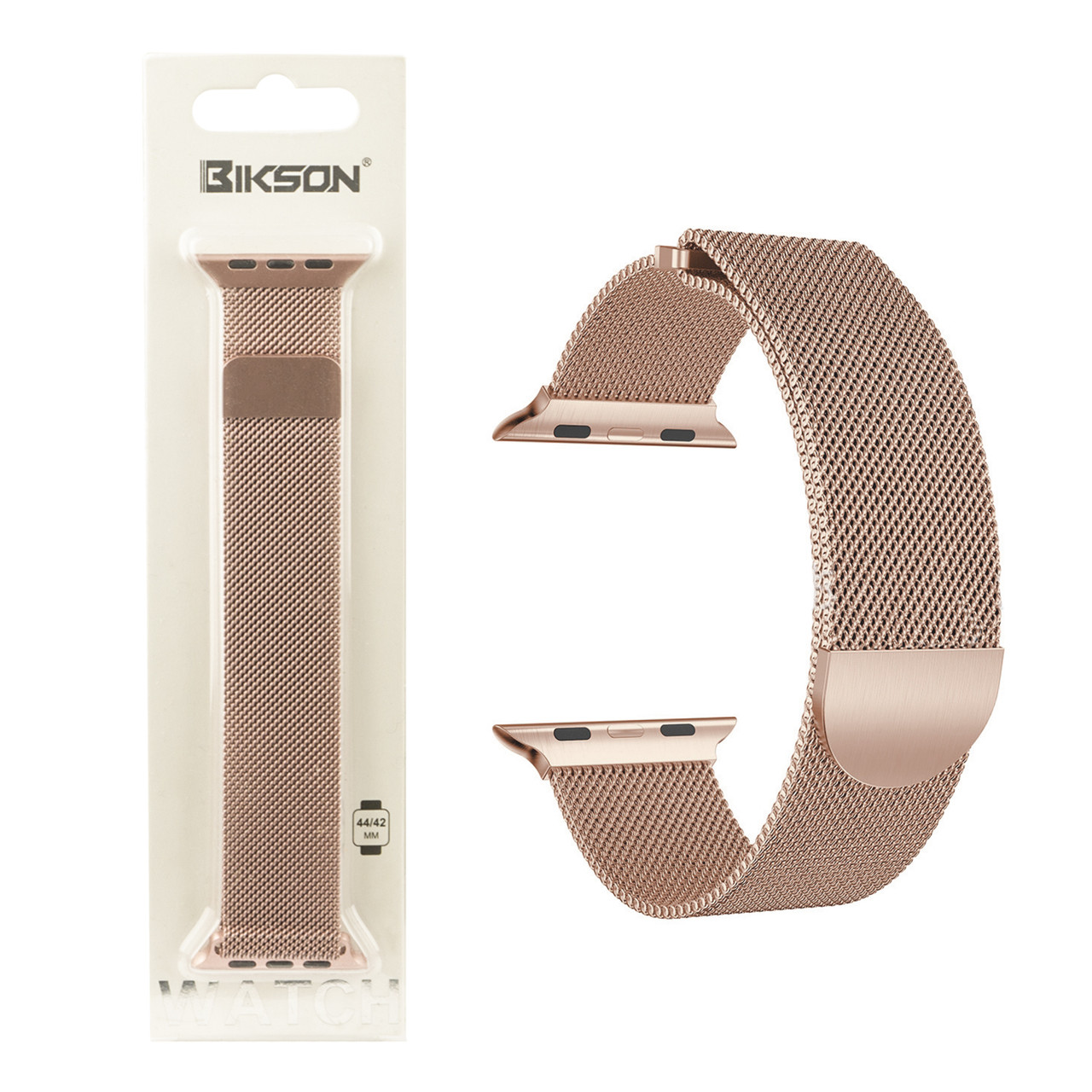 Ремешок For Apple Watch 42mm/44mm Bikson Magnetic Milanese Loop, Champagne Gold
