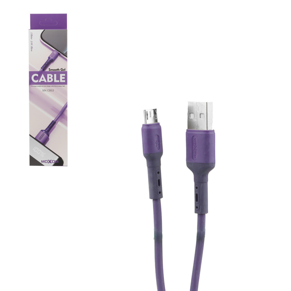 Кабель Micro USB Moxom MX-CB53, 1m, Purple