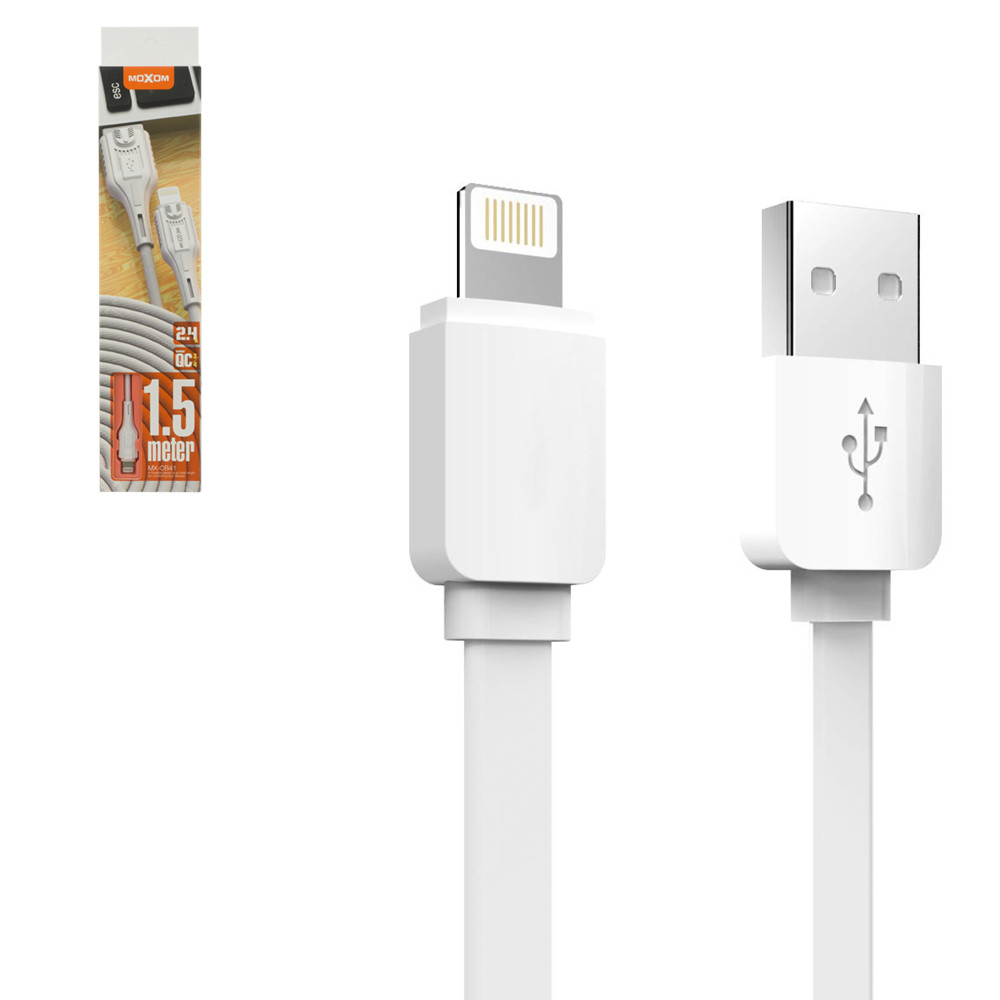 Кабель Apple lightning Moxom MX-CB41, 1,5m, White