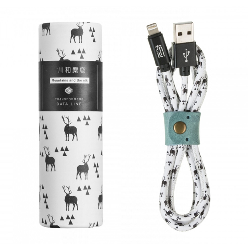 Кабель Apple lightning Data Line Mountains and the Elk 1m