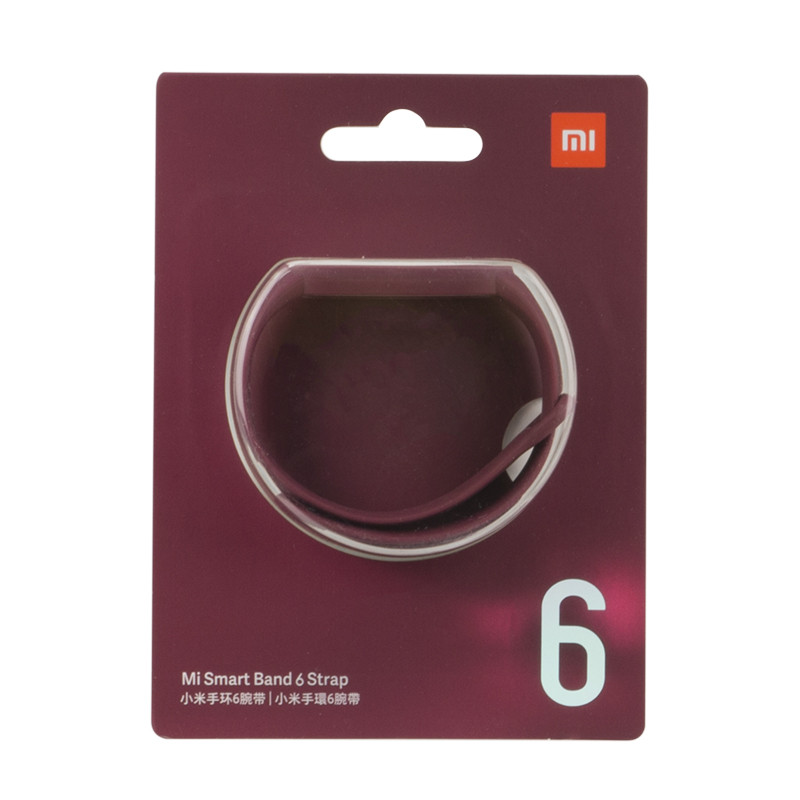 Ремешок для смарт-браслетов Xiaomi Mi Band 5/Mi Band 6 Original, Burgundy