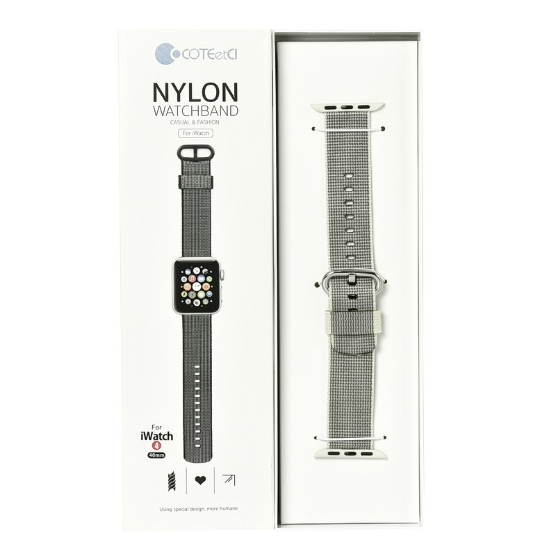 Ремешок For Apple Watch 38mm/40mm COTEetCI W11 WH5213-GY Nylon Gray