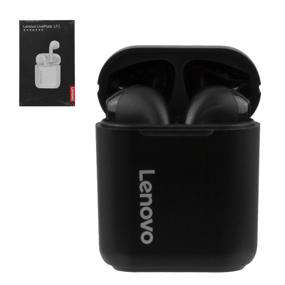 Bluetooth гарнитура Lenovo Live Pods, LP2, Black