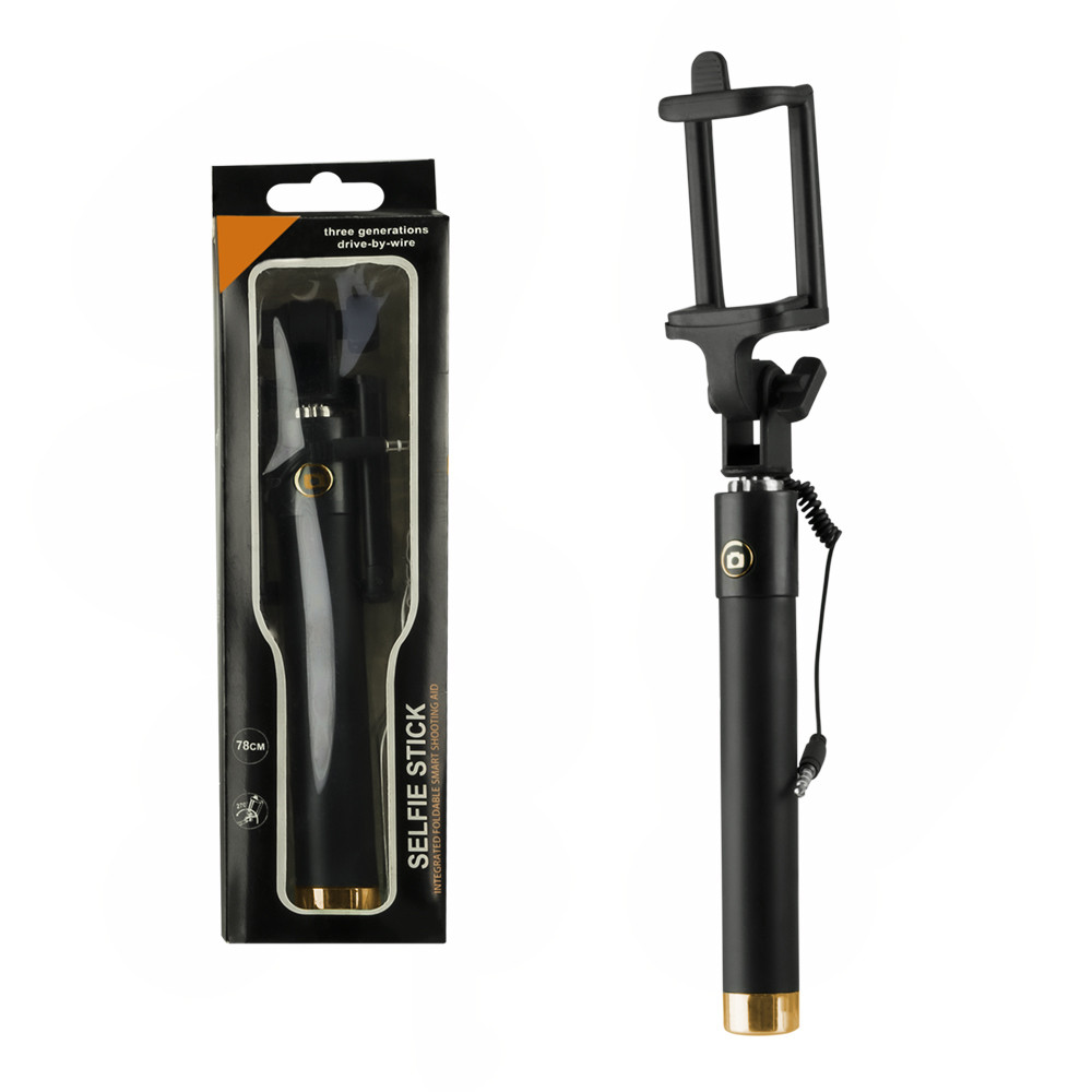 Монопод Selfie Stick 78cm Black/Gold