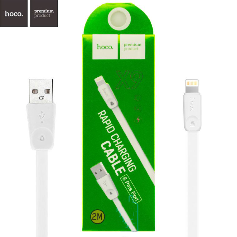 Кабель Apple lightning Hoco X9 Rapid 2.0m White