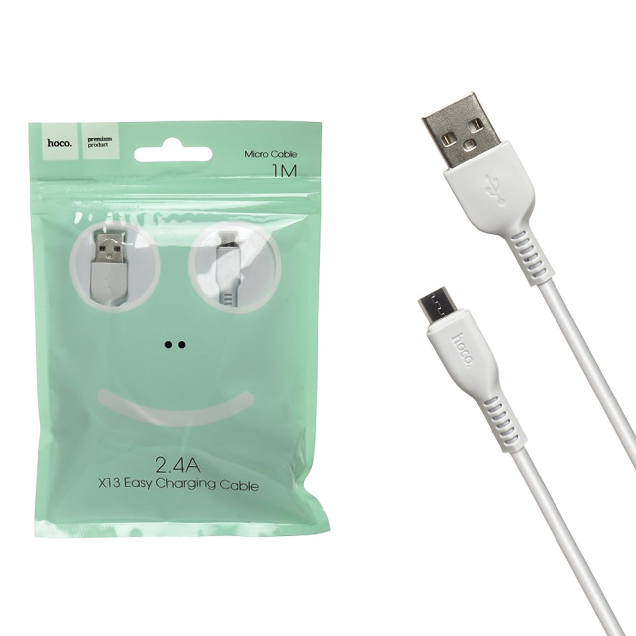 Кабель Micro USB Hoco X13 Easy 1.0m White