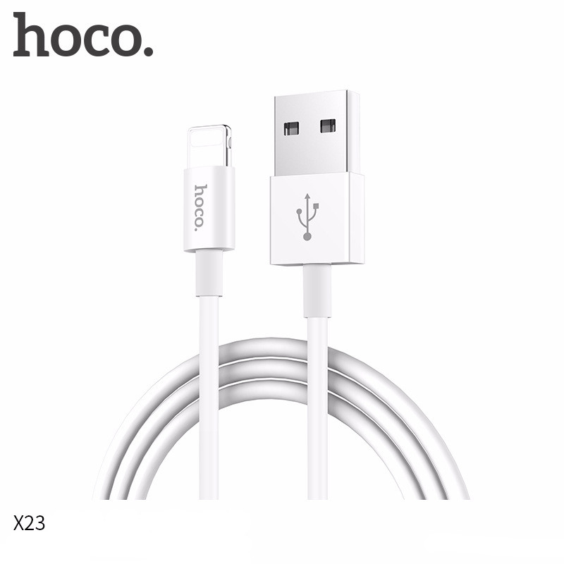 Кабель Apple lightning Hoco X23 Skilled 1.0m White