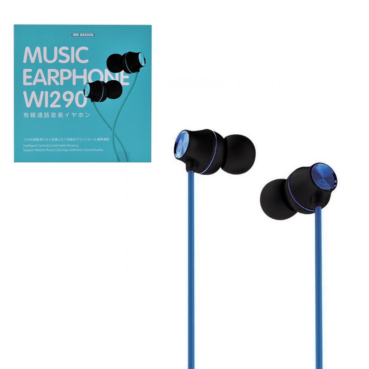 Гарнитура WK Design Wi290 Music Earphone , Blue