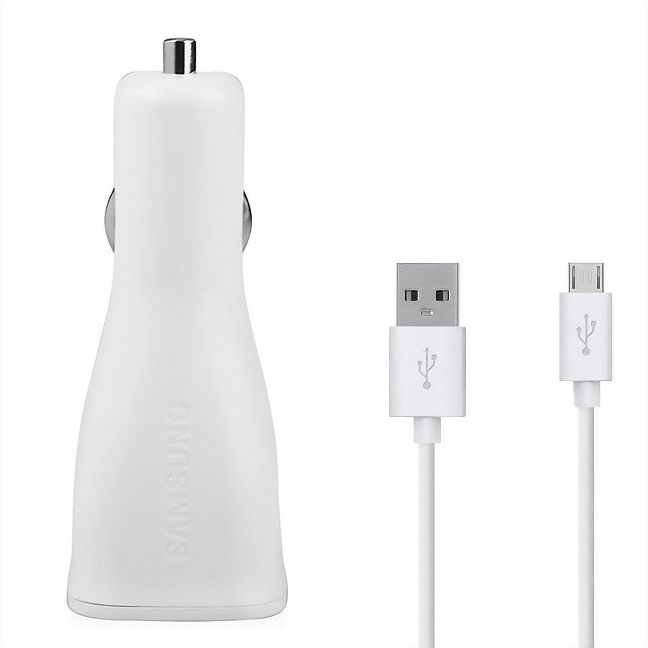 Автомобильное зарядное устройство Samsung с кабелем Micro USB 2XUSB 5V-2A/9V-1.67A White