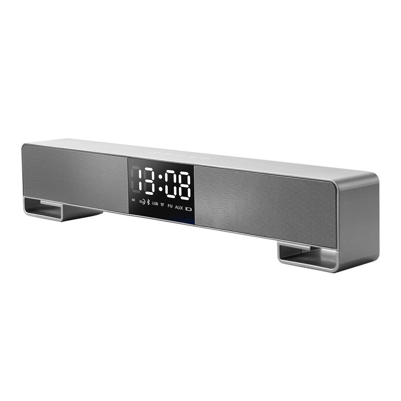 Портативная акустическая система Bluetooth Joyroom JR-M05 Desktop Clock Wireless Speakers Silver