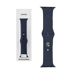 Ремешок For Apple Watch 42mm/44mm Fashion silicone series smooth, Dark Blue