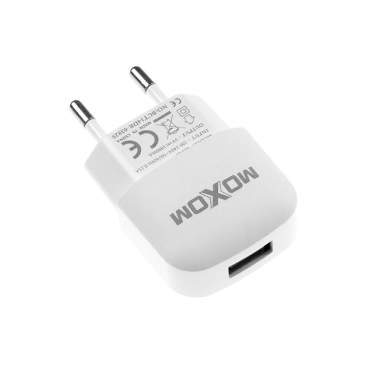 Сетевое зарядное устройство Moxom KH-05 с кабелем micro USB 1XUSB-1A White