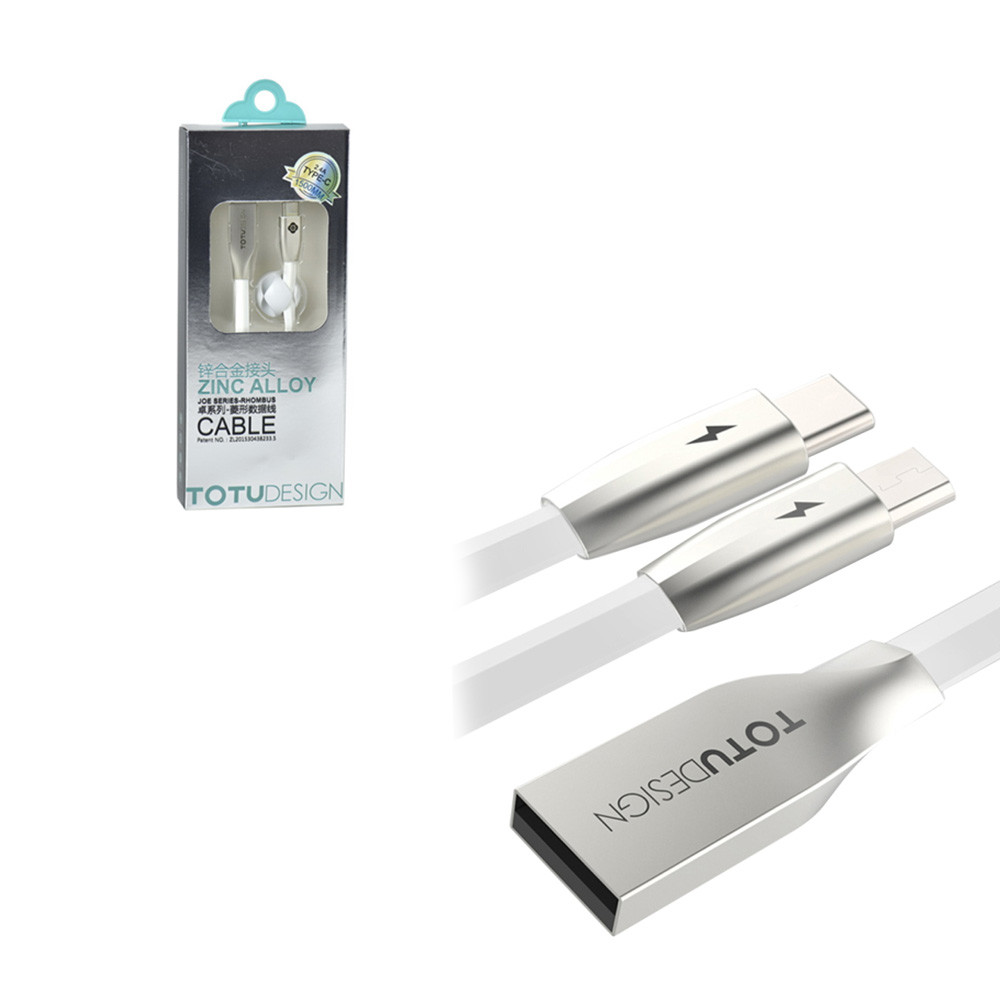Кабель Type-C Totu Design Joe Series 2.1A 1.5m White