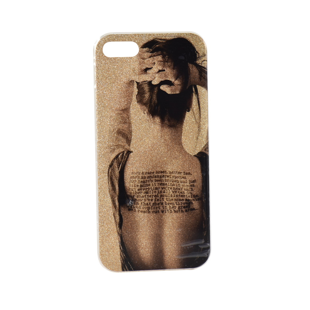 Чехол для Apple iPhone 5/5S/5SE back cover Woman Shine Gel Gold