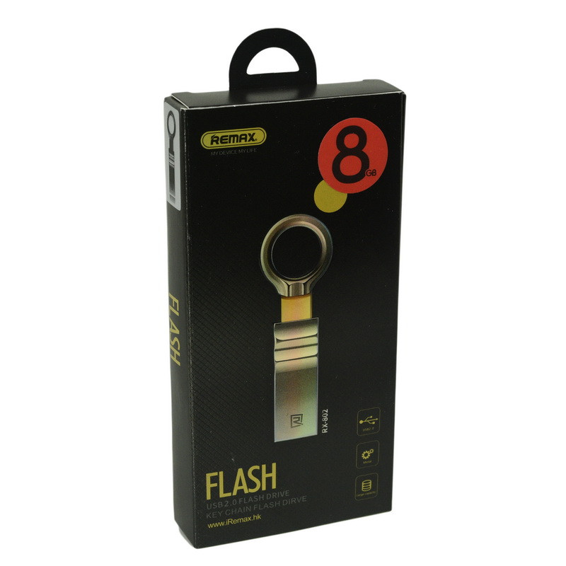USB Flash 8Gb Remax RX-802 USB 2.0 Black - фото 1 - id-p94940406