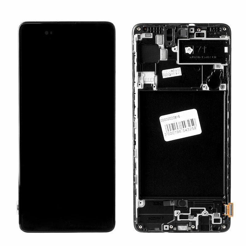 Дисплей Samsung Galaxy A71 A715 в сборе Service Pack, Black