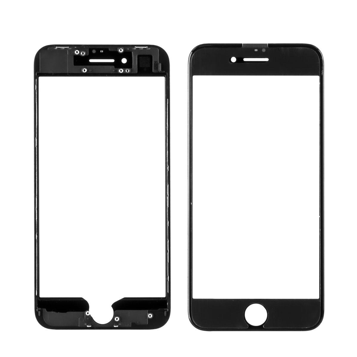 Стекло дисплей для iPhone 7G (3 в 1) с рамкой и OCA пленкой, Black