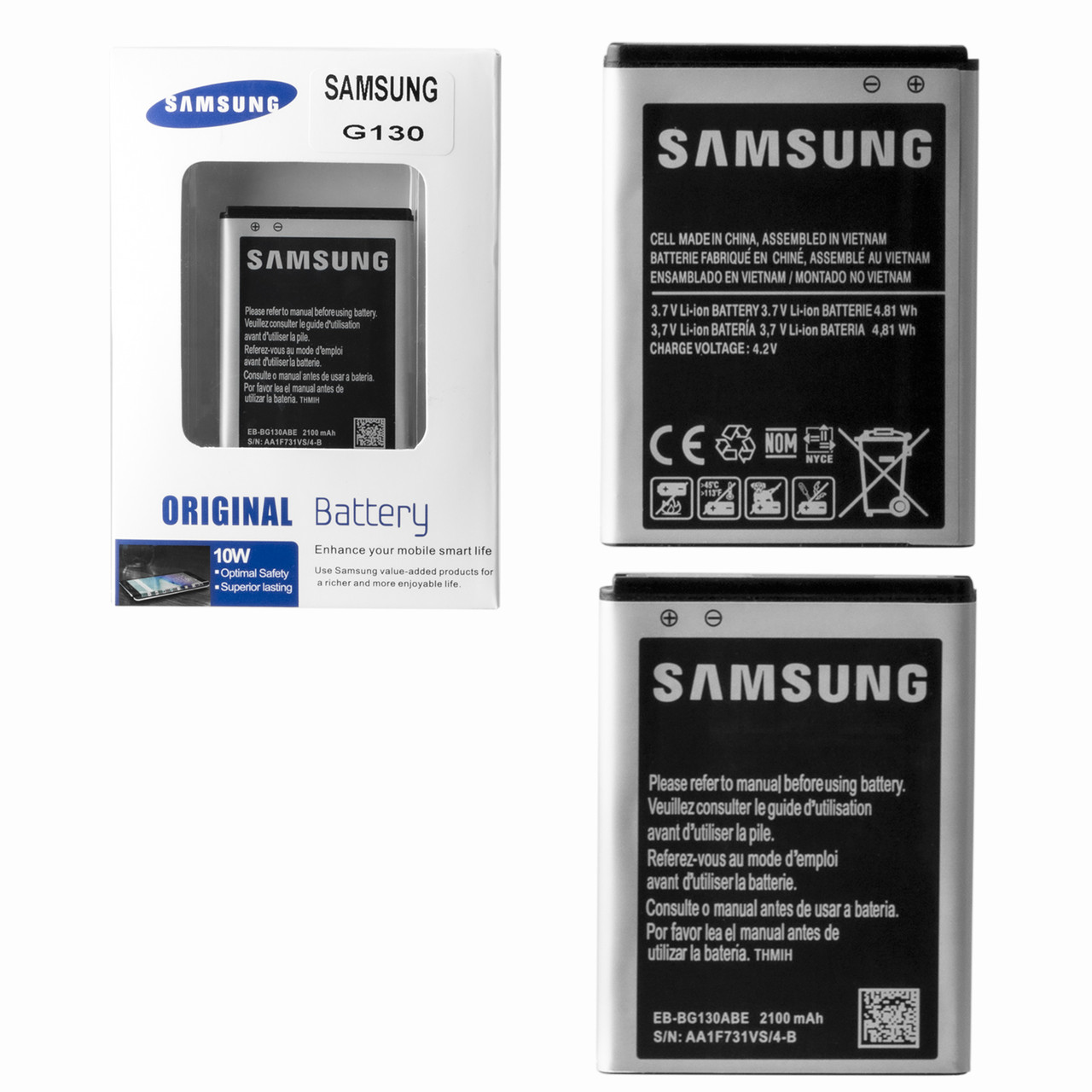 Аккумулятор Samsung Galaxy G130 Young 2 G130 EB-BG130BBE 1300mAh - фото 1 - id-p94941541