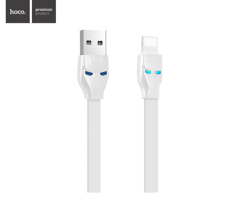 Кабель Apple Lightning Hoco Steel U14 White