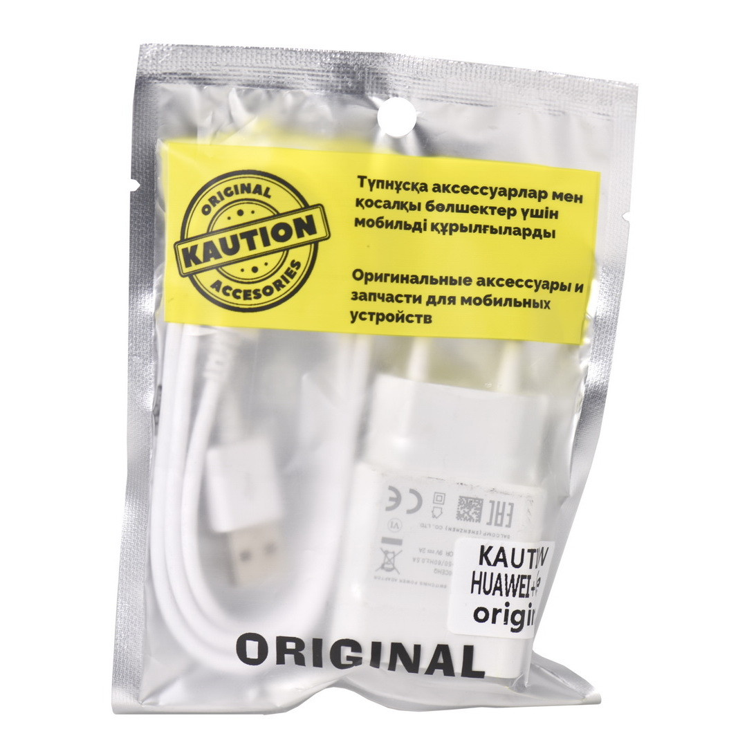 Сетевое зарядное устройство Huawei Caution Alfa 5V-2A/9V-2A 1USB c кабелем micro Usb White