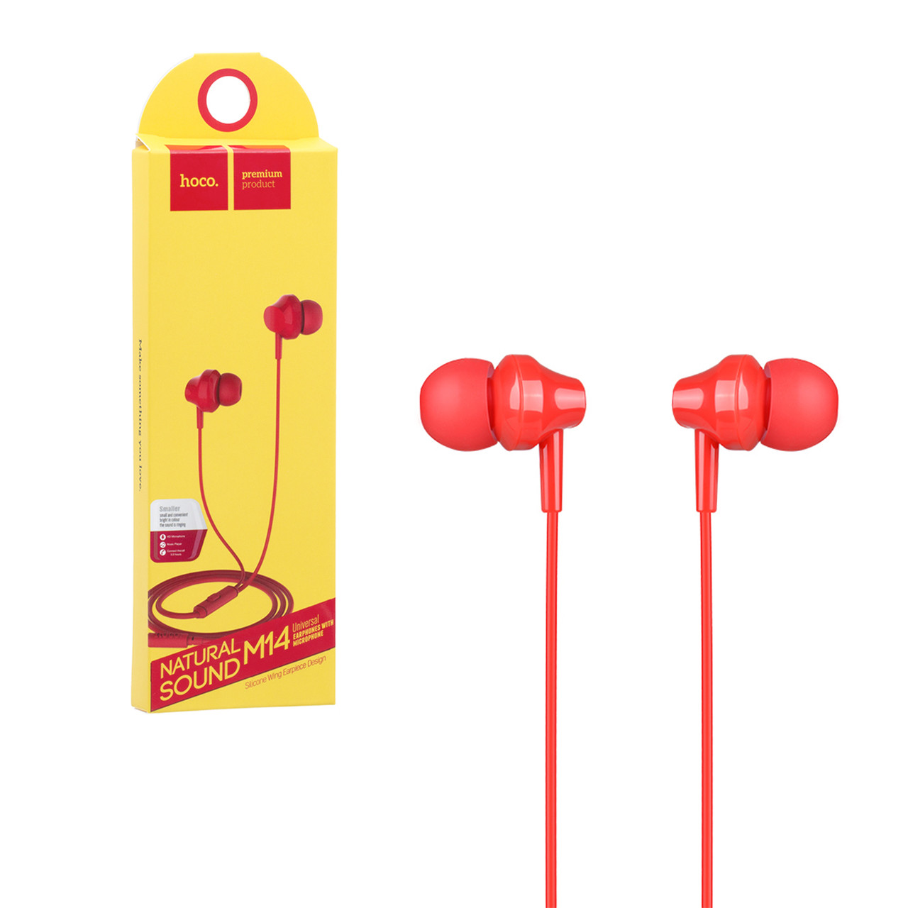 Гарнитура Hoco M14 Natural Sound Universal Red