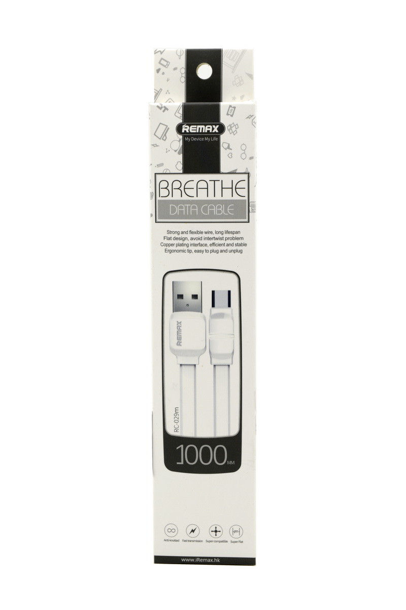 Кабель Micro USB Remax Breathe RC-029m 1m White