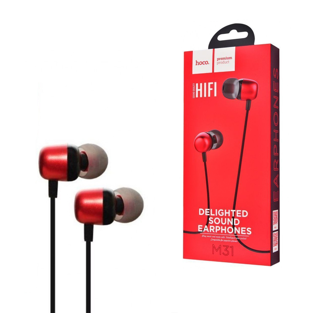 Гарнитура Hoco M31 Delighted Sound Universal Red
