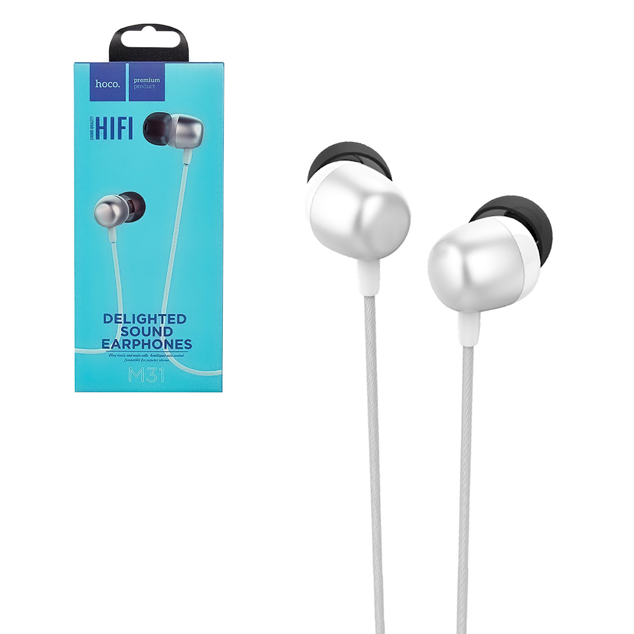 Гарнитура Hoco M31 Delighted Sound Universal Silver