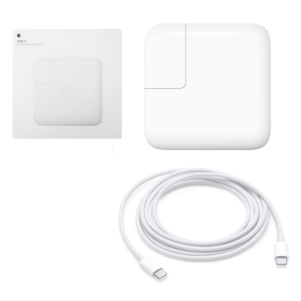 Сетевое зарядное устройство для ноутбука Apple MacBook 61W USB-C (A1718), White - фото 1 - id-p94937247
