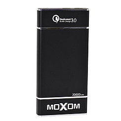 Power bank Moxom MI-5 2XUSB Quick Charge 3.0 20000mAh lightning in micro cable 2A Black