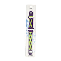 Ремешок For Apple Watch 42mm Sport Watchband Silicone Purple/Green