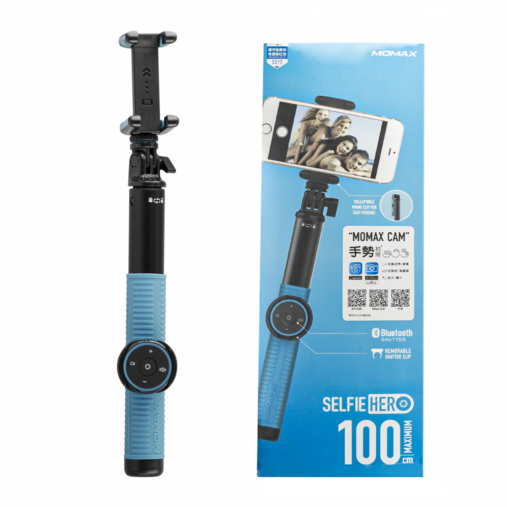Монопод Bluetooth Momax KMS7D Selfie Hero Blue