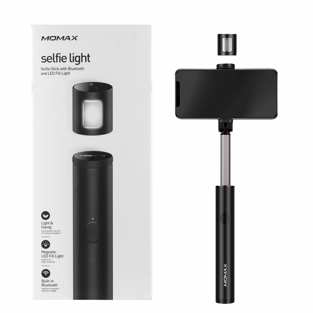 Монопод Bluetooth Momax KM12D Selfie Light Black