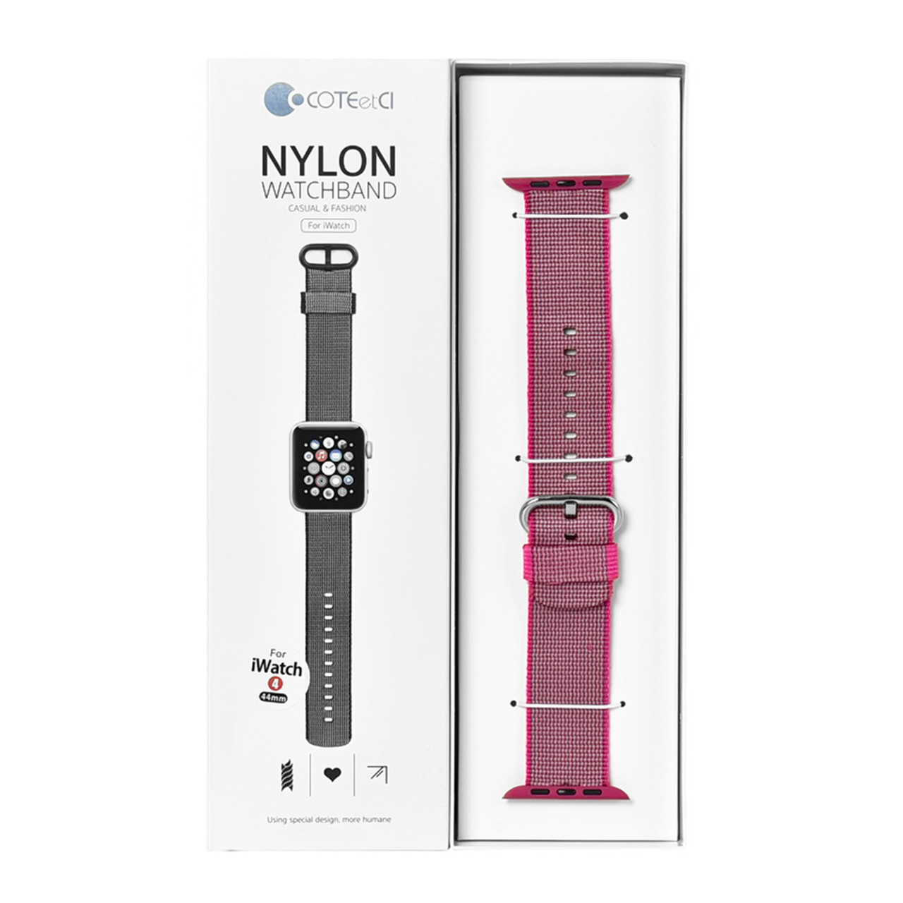 Ремешок For Apple Watch 42mm/44mm COTEetCI W11 WH5215-PK Nylon Pink