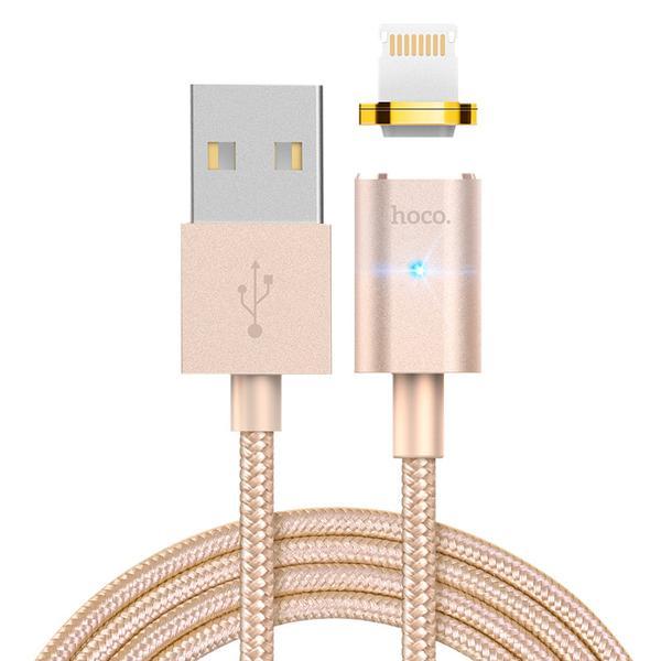 Кабель Apple lightning Hoco U16 magnetic charging 1.2m Gold
