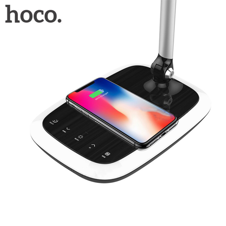 Лампа настольная Hoco Splendid Light Eye Care Lamp with Wireless Charging Black