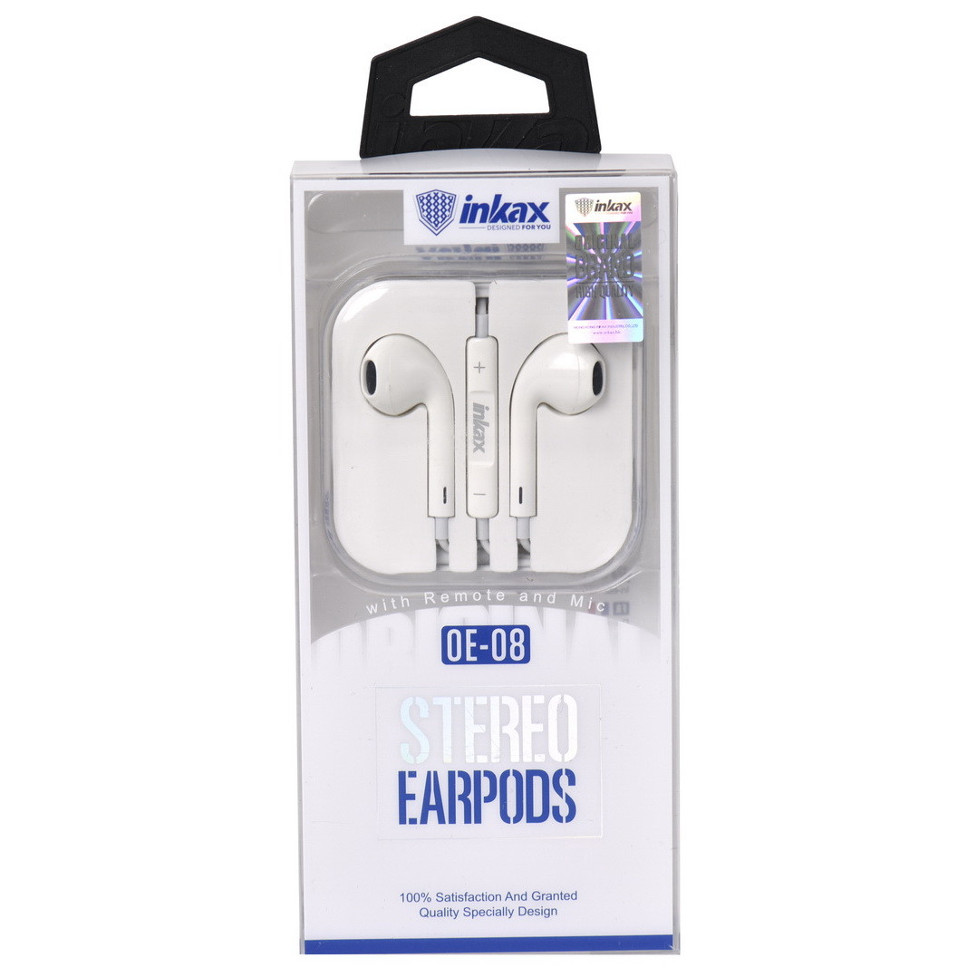 Гарнитура Inkax OE-08 Stereo Earpods White