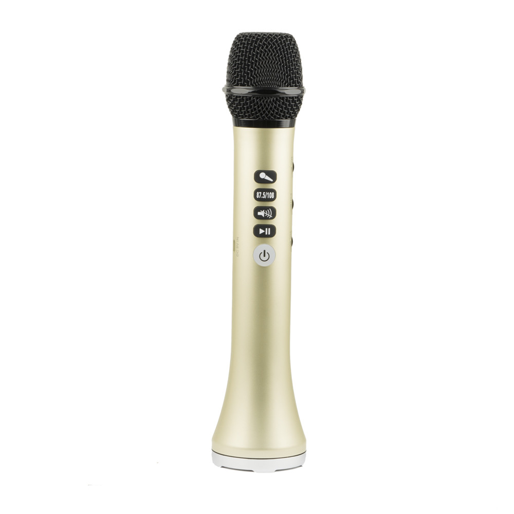 Микрофон караоке Bluetooth L-698, Gold