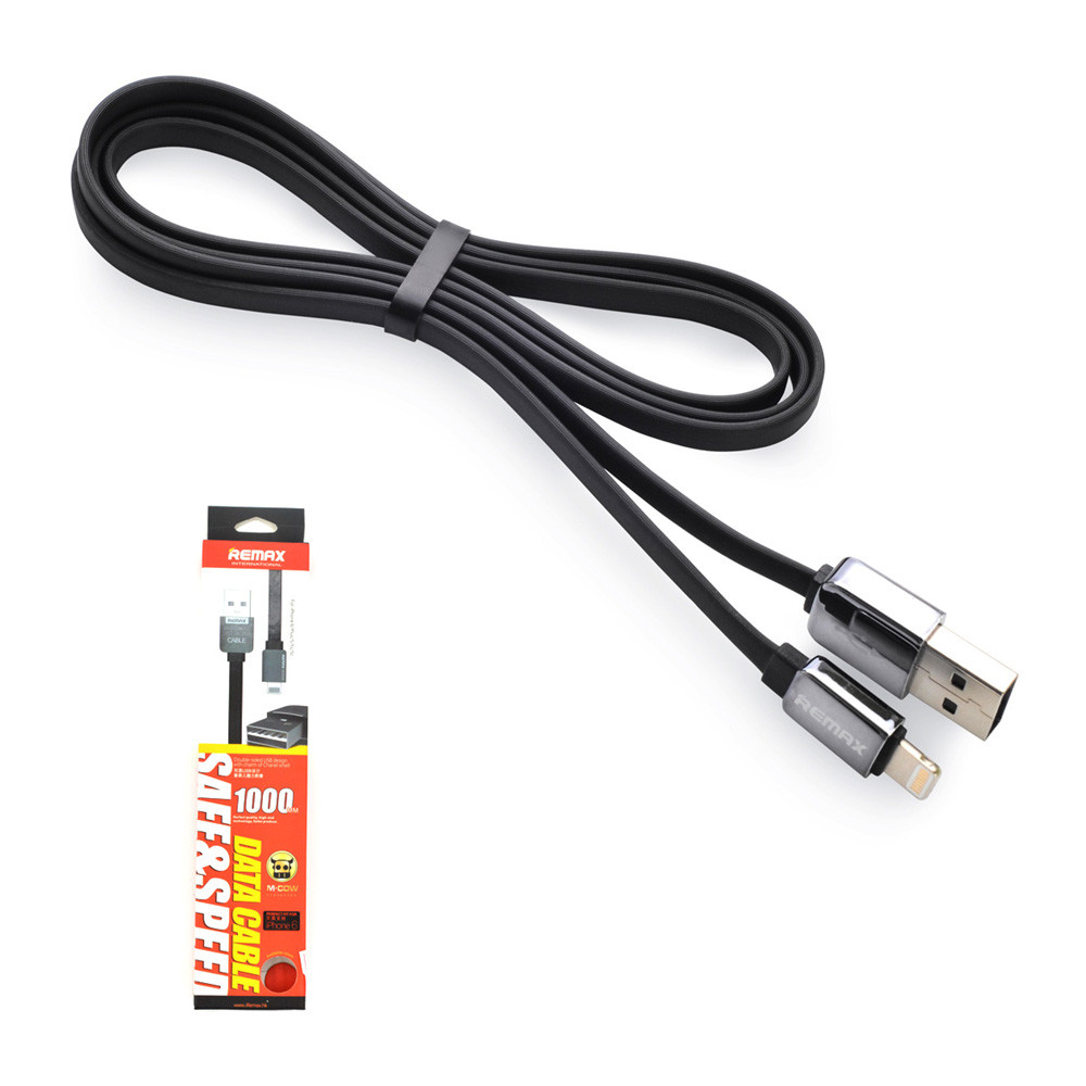 Кабель Apple lightning Remax RC-015i M-COW SAFE & SPEED 1m Black