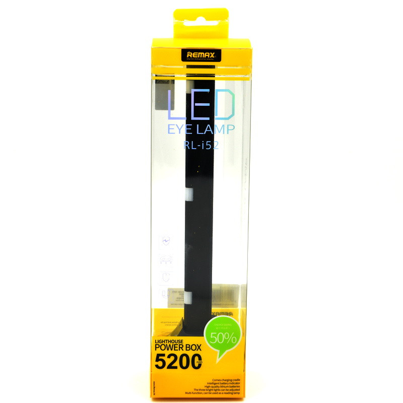 Power Bank Remax lghthose Led Lamp + power box 5200 Black