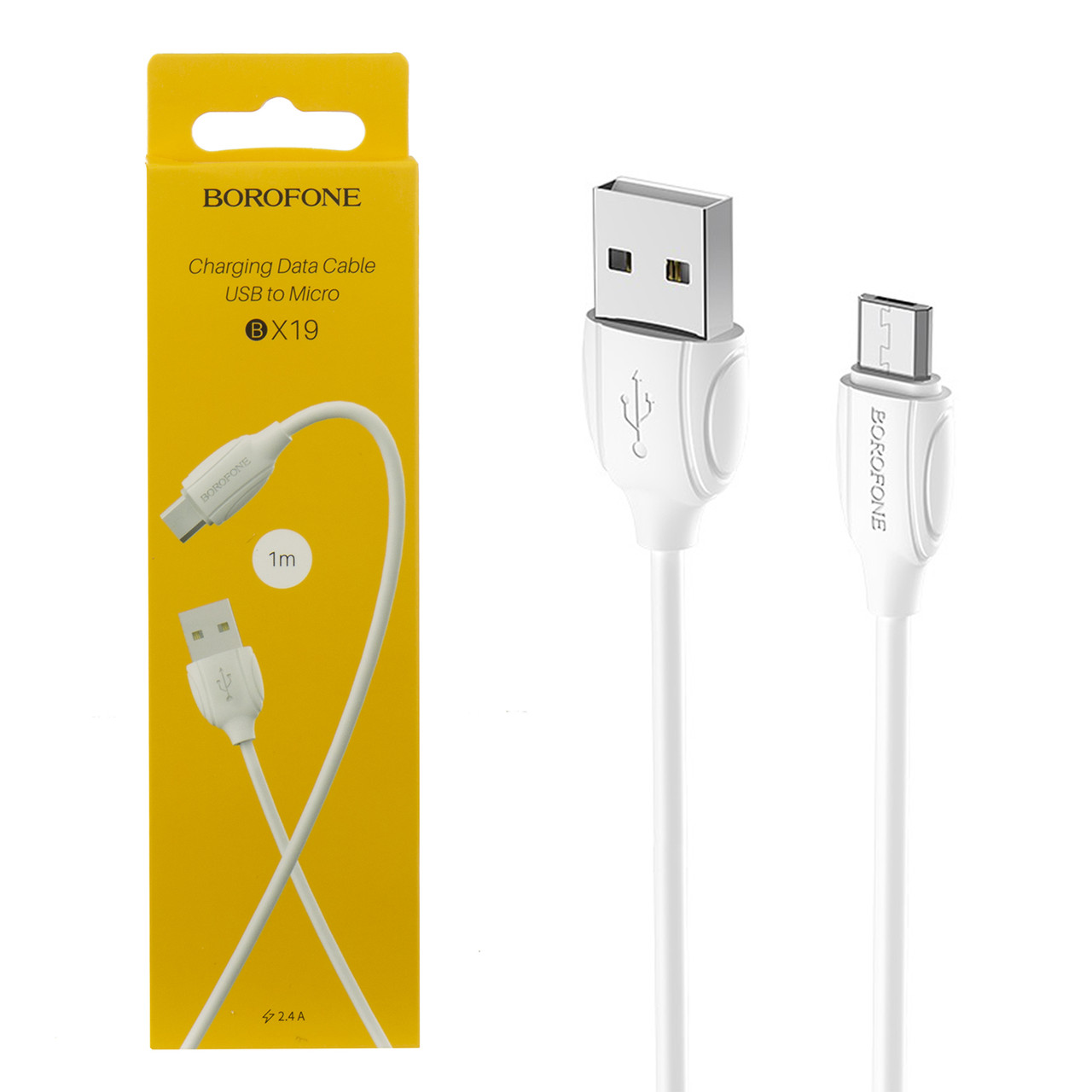 Кабель Micro USB Borofone BX19 1m, White