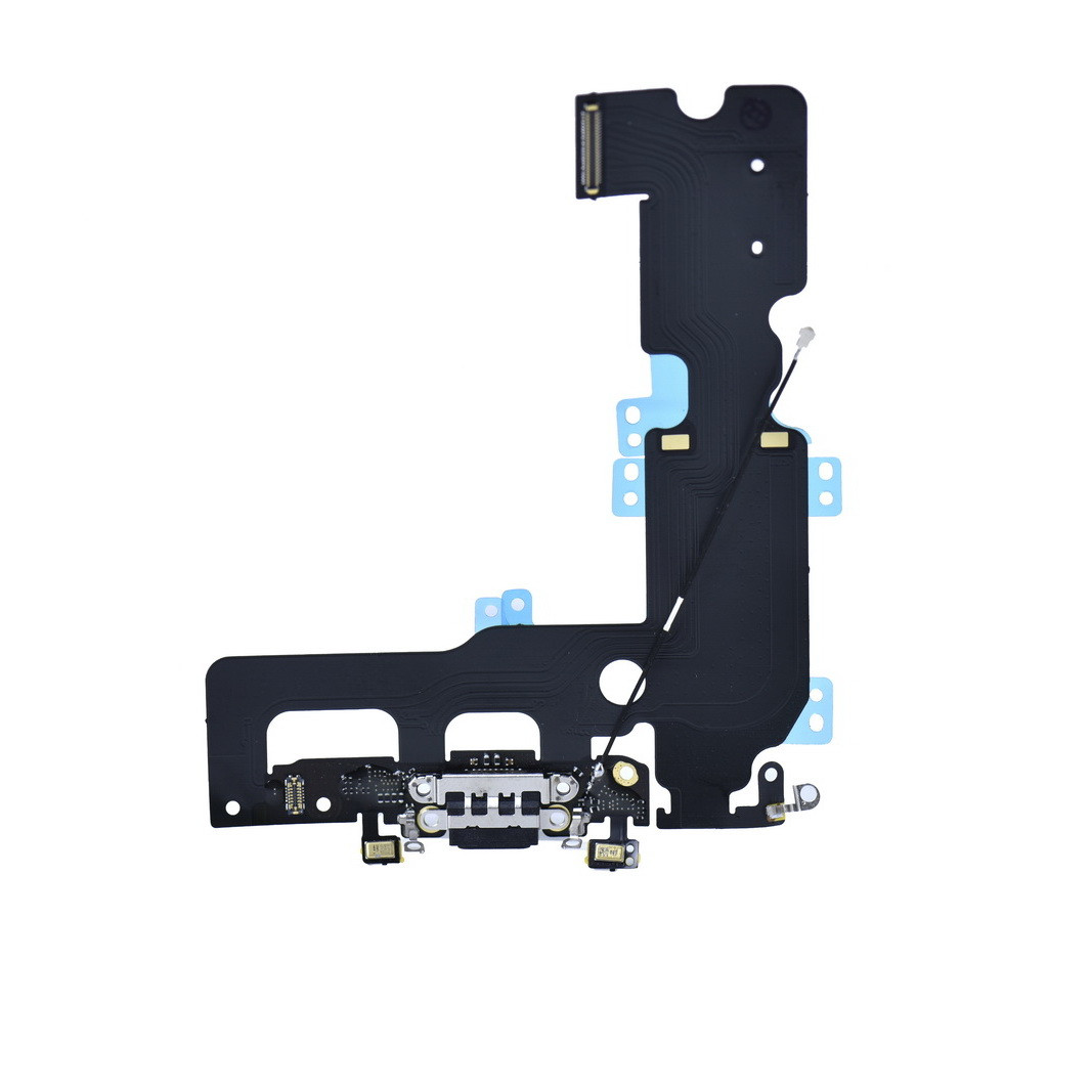 Шлейф Apple iPhone 7G Plus с коннектором заряда и разъемом гарнитуры Black (50)