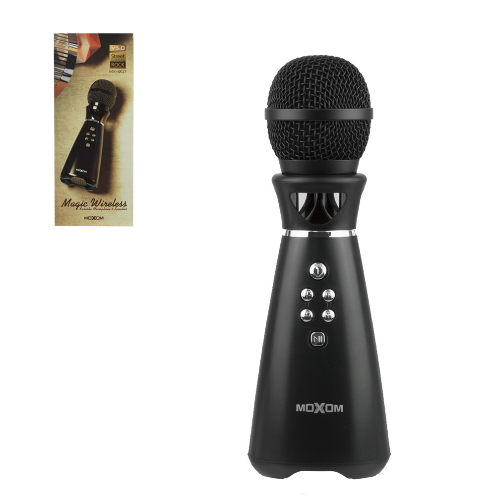 Микрофон караоке Bluetooth Moxom MX-SK21, Black