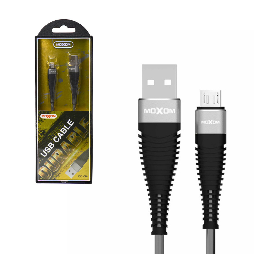Кабель Micro USB Moxom CC-34 1m Gray