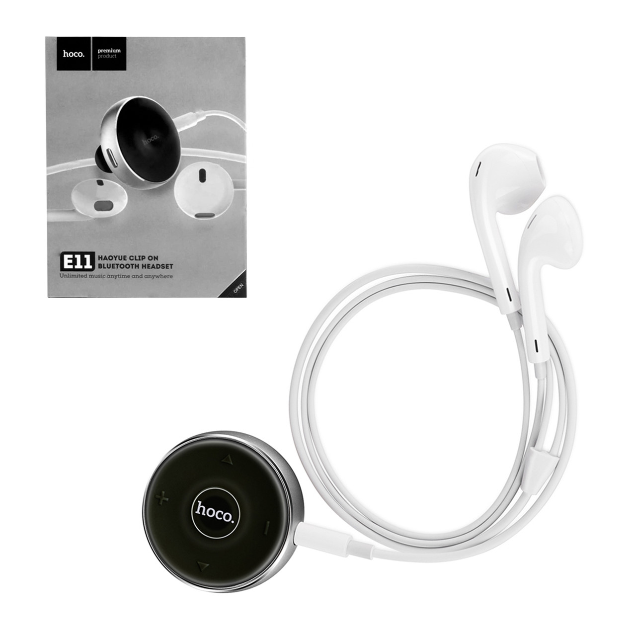 Bluetooth гарнитура Hoco E11 Haoyue Clip-on Black/White