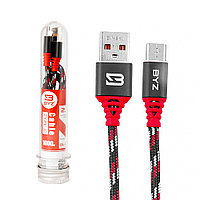 Кабель Type-C BYZ BL-690t 2.4A 1m Black/Red/Silver