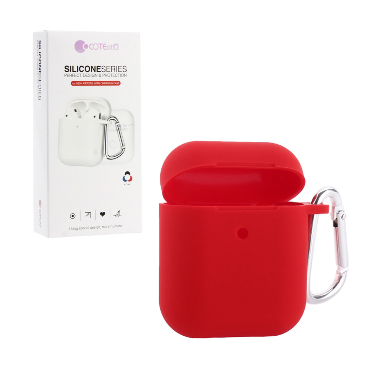 Чехол для Apple Airpods COTEetCI Silicone Series CS8131-RD Red